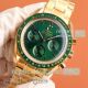 Swiss Replica Omega Speedmaster Moonwatch Yellow Gold Green Dial 42mm (9)_th.jpg